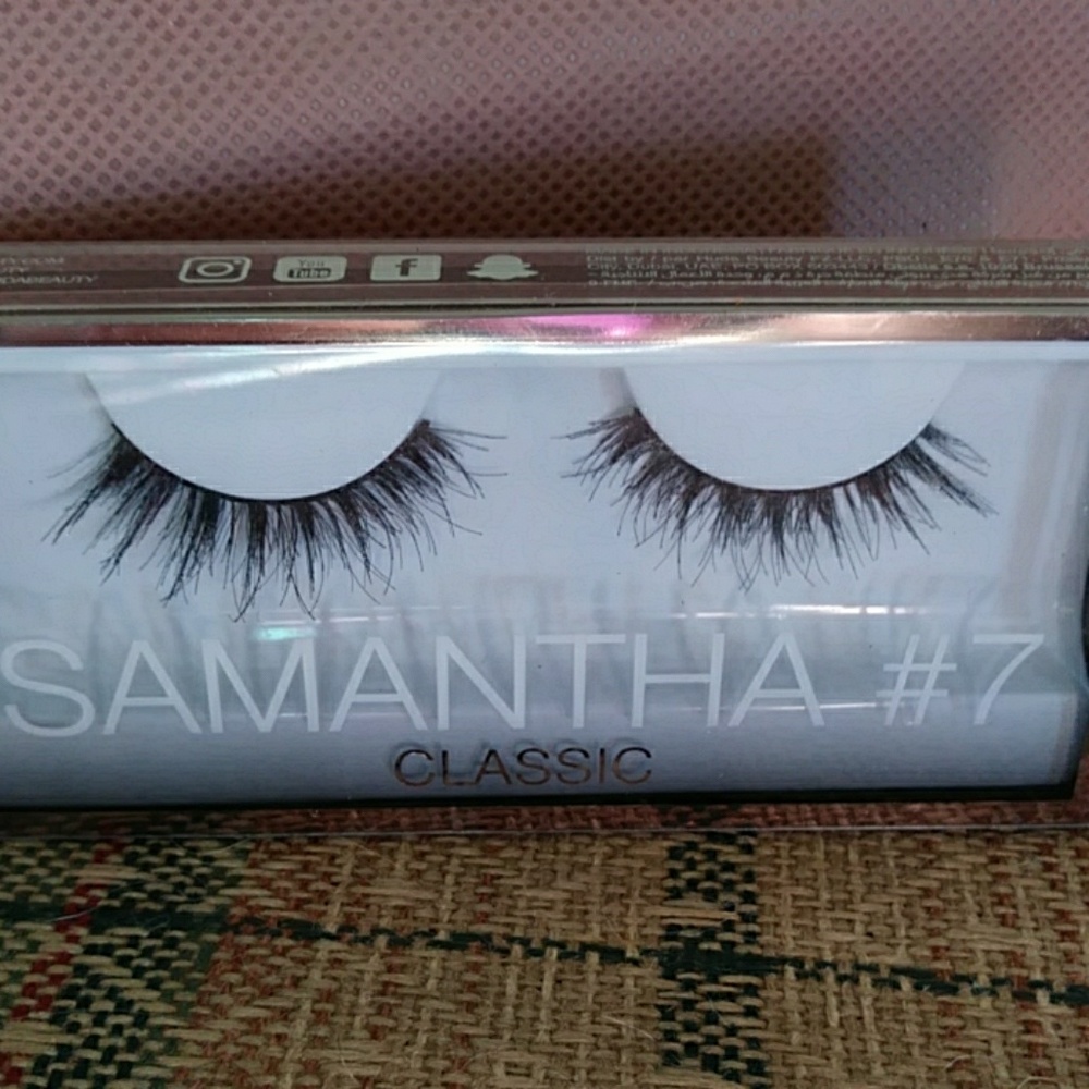 Huda brand false eyelashes.